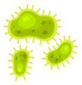 Cartoon germ. Disease molecule. Infection pathogen cell