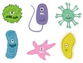 Cartoon Germs Royalty Free Stock Photo