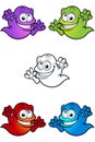 Cartoon Ghost Character Royalty Free Stock Photo