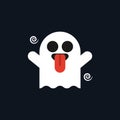 Cartoon ghost flat design elements,Vector and Illustration