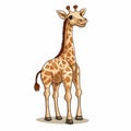 Cartoon Giraffe Art: Algeapunk Style With Yombe Influence Royalty Free Stock Photo