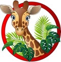 Cartoon giraffe mascot