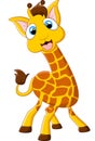 Cartoon giraffe posing