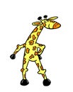 Cartoon giraffe standing