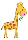 Cartoon giraffe stick figure illustration