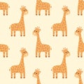 Cartoon giraffe pattern Royalty Free Stock Photo