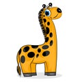 Cartoon giraffe. wild animal