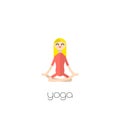 Vector Yoga Character Icon
