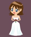 Cartoon Girl in Gown