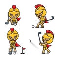 cartoon gladiator golf