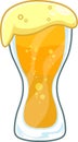 Cartoon Glass Cold Beer With Foam Royalty Free Stock Photo