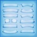Cartoon Glass Ice and Crystal Banners Royalty Free Stock Photo