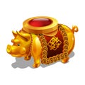 Cartoon golden achievement, Chinese Pig figurine.