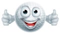 Cartoon Golf Ball Thumbs Up Man Character Royalty Free Stock Photo