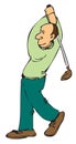 Cartoon golfer