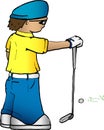 Cartoon golfer