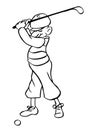 Cartoon Golfer Vector