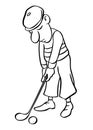 Cartoon Golfer Vector