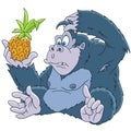 Cartoon gorilla animal Royalty Free Stock Photo