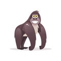 Cartoon gorilla. Vector Illustration Royalty Free Stock Photo
