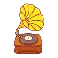 Cartoon Gramophone drawing