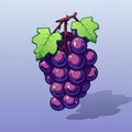 Colorful Cartoon Grape Pixel Art For 2d Game