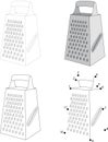 Cartoon grater. Dot to dot game for kids Royalty Free Stock Photo