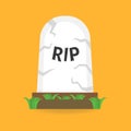 Cartoon grave icon, vector illustion flat design style.