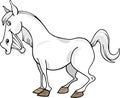 Cartoon Gray Horse