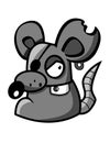 Cartoon gray mouse