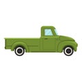 Cartoon green farm truck.