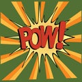 Cartoon green pow