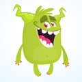 Cartoon gremlin or goblin. Vector illustration for stickers, print, decoration, package.