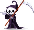 Cartoon grim reaper pointing Royalty Free Stock Photo