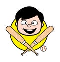 Cartoon Groom Baseball Mascot