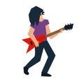 Cartoon Guitar Player. Vector Royalty Free Stock Photo