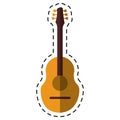 Cartoon guitar traditional acoustic music