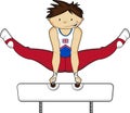 Cartoon Gymnast Royalty Free Stock Photo
