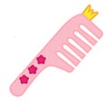 Cartoon hair comb. Pink Hairbrush vector clip art Royalty Free Stock Photo