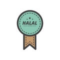 cartoon halal label