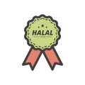 cartoon halal label