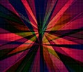 Cartoon halftone disco rays, power striped radial pop art pattern beams Royalty Free Stock Photo