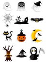 Cartoon Halloween icons