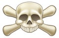 Skull and Crossbones Pirate Cartoon Royalty Free Stock Photo