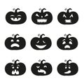 Halloween pumpkin icons.