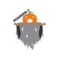 cartoon halloween sticker angry