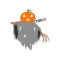 cartoon halloween sticker angry