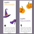 Cartoon Halloween vertical banner