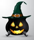 Cartoon Halloween witchs cauldron