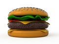 Cartoon hamburger Royalty Free Stock Photo